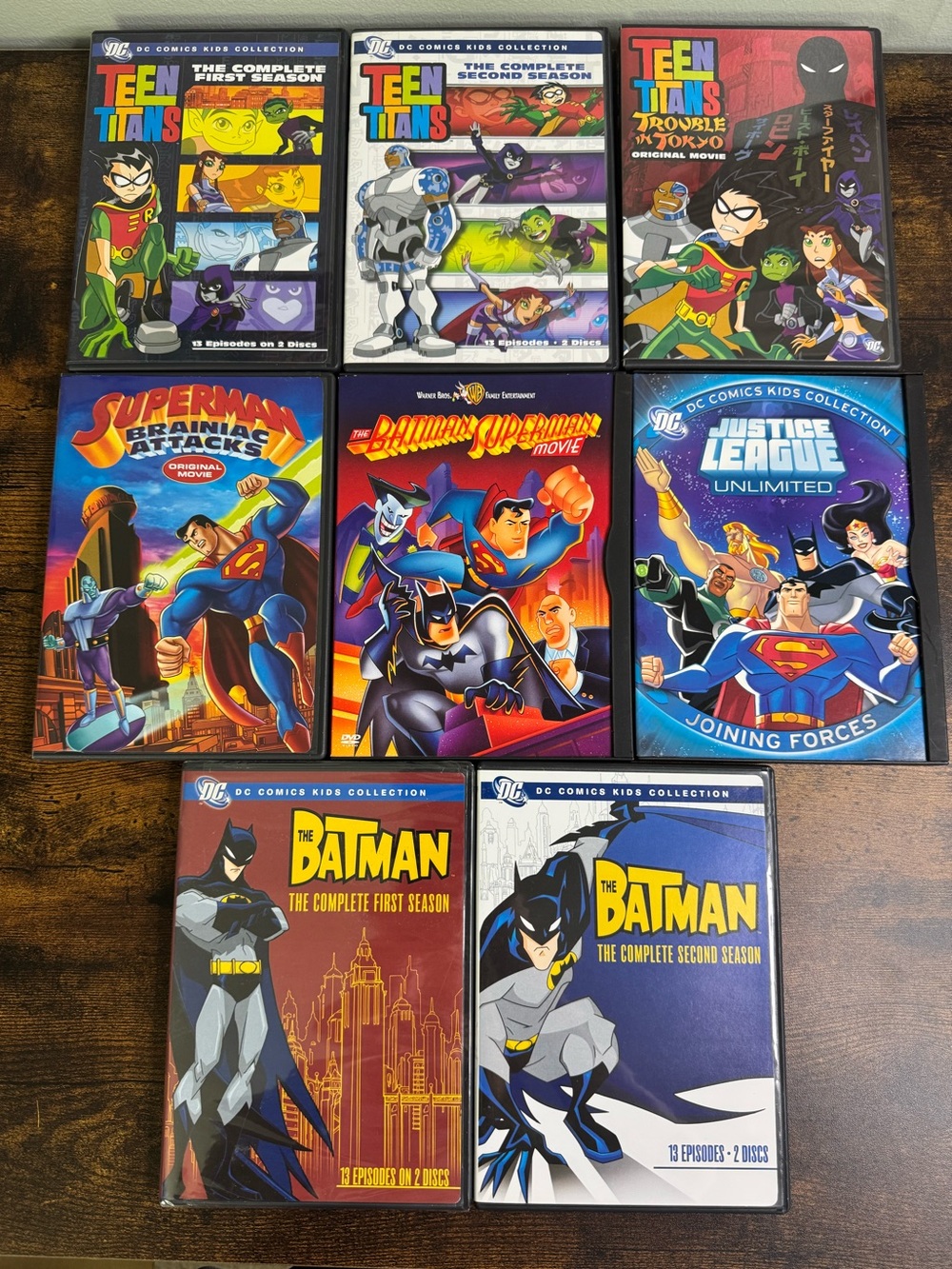 DC Comics Kids DVD Bundle featuring Teen Titans, Batman and Justice League